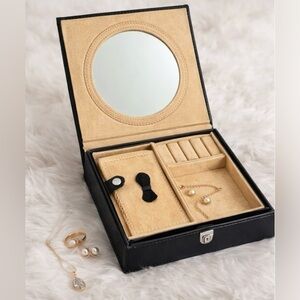 Euro Classics Black Leather Travel Jewelry Box 💫OFFER IN DESCRIPTION